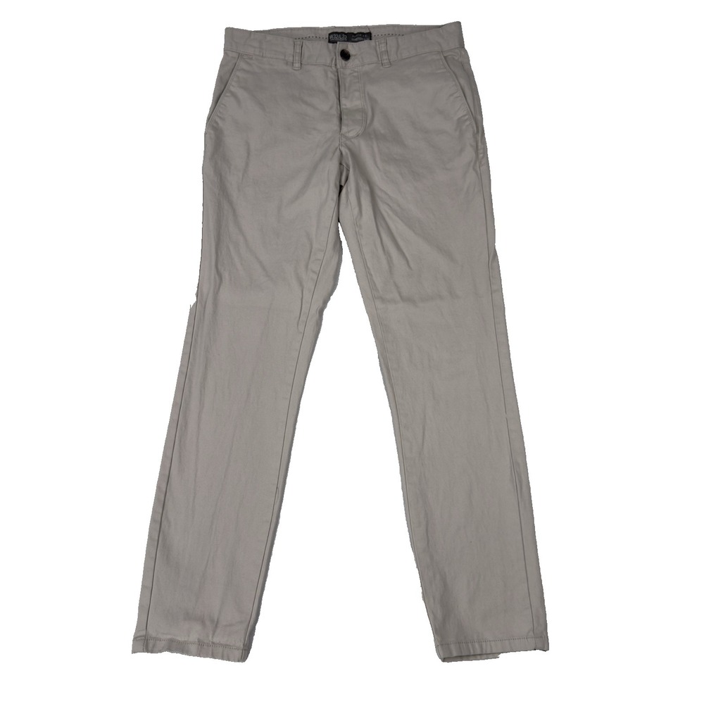 Denim Co Mens Pants Slim Stretch Size‎ 32x32 (32x30 fit) Button Fly Beige